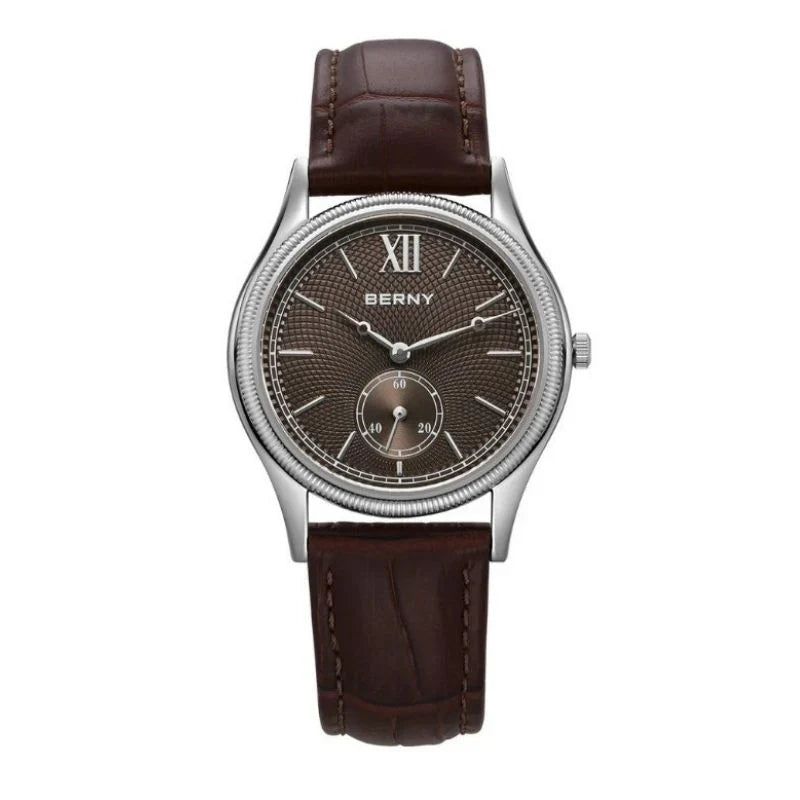 Archivist watch in Gold colorway on black leather strap