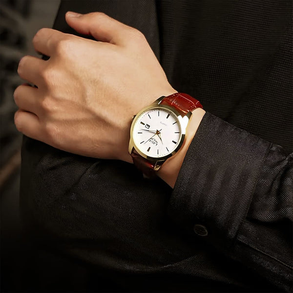 Florence watch in Royal Gold & Cognac colorway