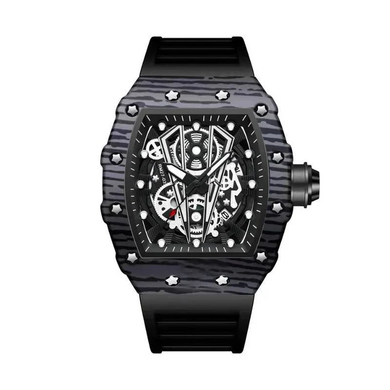 Helix skeleton watch worn on the wrist