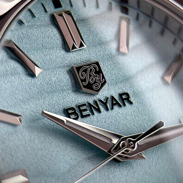 Riviera automatic watch dial texture, close-up