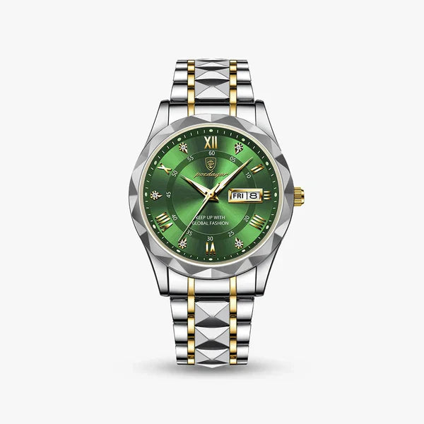 Silver Romano watch with pearl-white dial and Roman numerals
