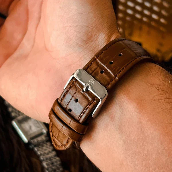 Venezia Ultra-Slim Rectangular Watch worn on the wrist
