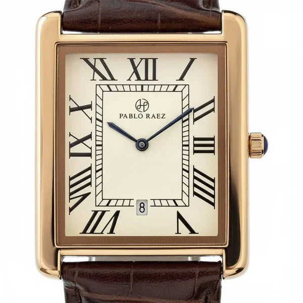 Venezia rectangular watch case back detail